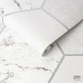 Szaro-biała tapeta wzór geometryczny