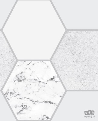 Szaro-biała tapeta wzór geometryczny