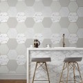 Tapeta wzór geometryczny marmur taupe