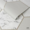 Tapeta wzór geometryczny marmur taupe