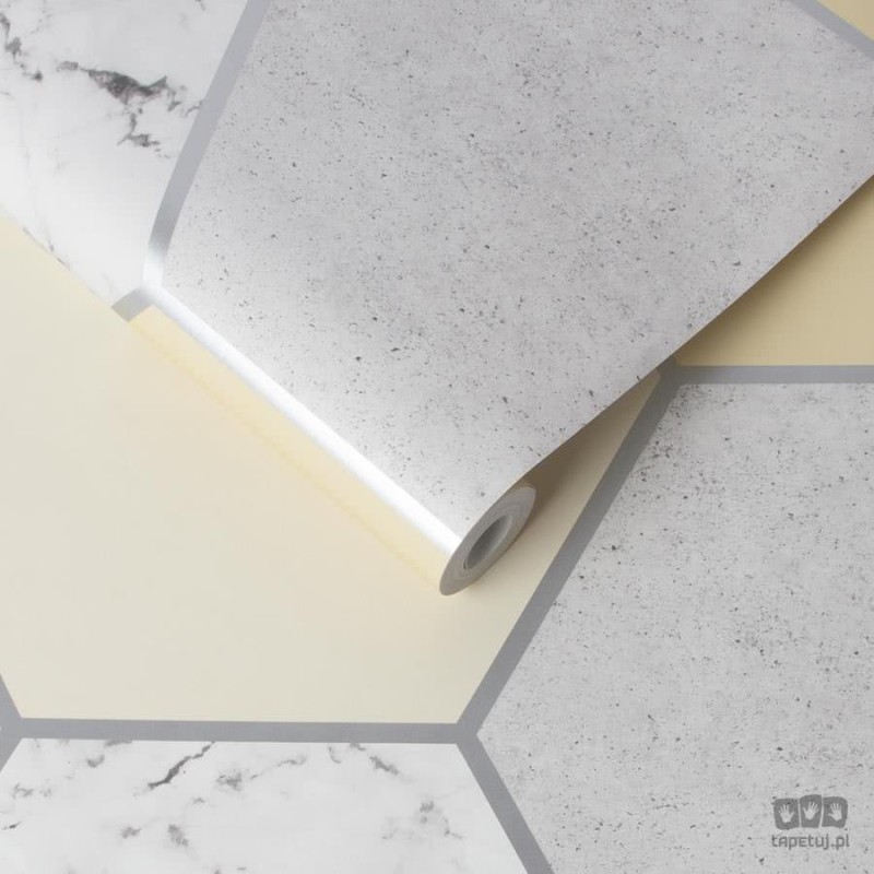 Nowoczesna tapeta wzór geometryczny marmur