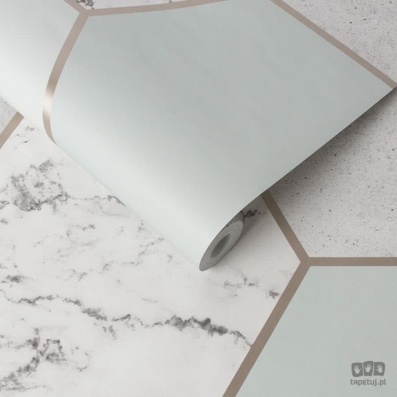 Tapeta na flizelinie wzór geometryczny marmur