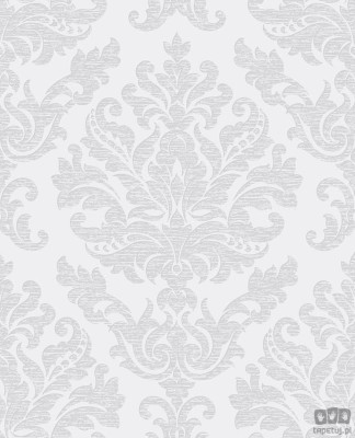Klasyczna tapeta na flizelinie w srebrny ornament