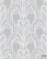 Srebrna tapeta na flizelinie wzór art deco