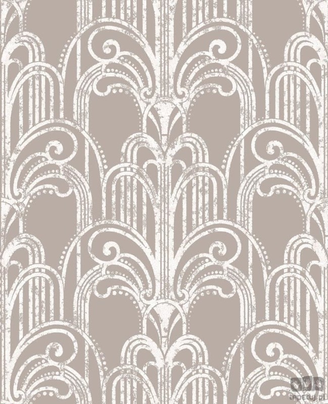 Złota tapeta na flizelinie wzór art deco