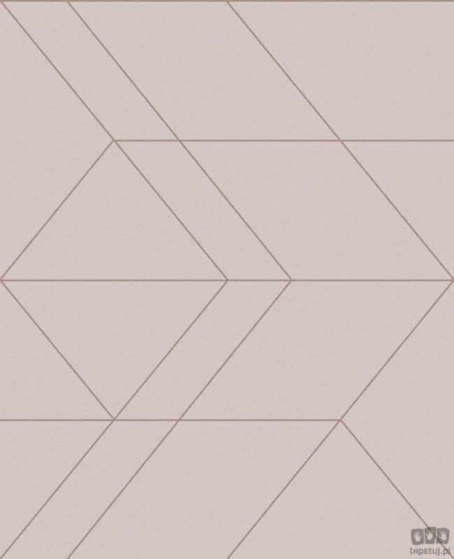 Pudrowy róż tapeta z geometrycznym wzorem
