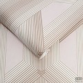 Różowa tapeta z geometrycznym motywem