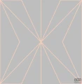 Szara tapeta z geometrycznym linearnym złotym akcentem