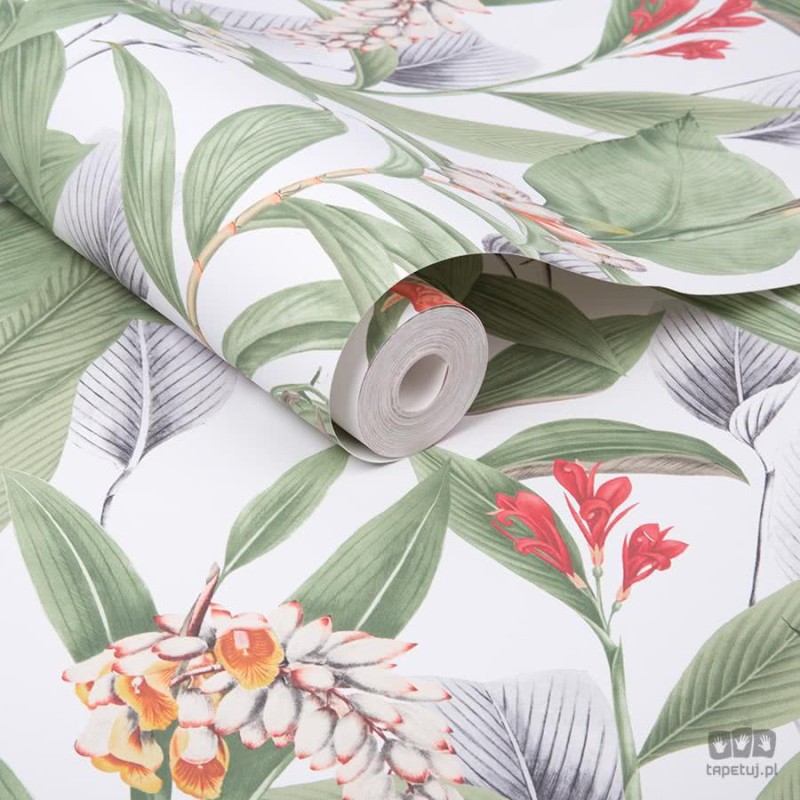 Tapeta na flizelinie z eklektycznym motywem ogrodu botanicznego