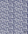 Granatowa tapeta na flizelinie w srebrny wzór geometryczny