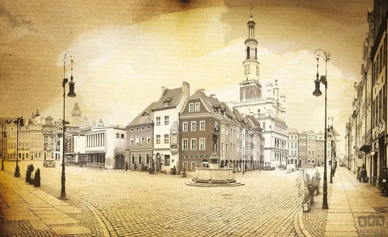 Fototapeta Poznań - rynek w sepii 10861