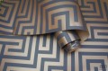 Tapeta papierowa z geometrycznym wzorem labirynt