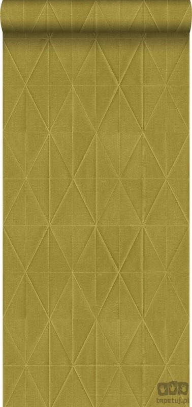 Tapeta na flizelinie wzór geometryczny zielonożółty