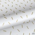 Tapeta na flizelinie biała w złote kreseczki