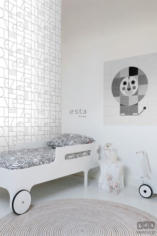 Tapeta na flizelinie wzór geometryczny kwadraty
