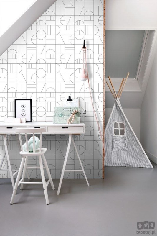 Tapeta na flizelinie wzór geometryczny kwadraty