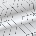 Tapeta czarno biała wzór geometryczny romby flizelina