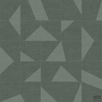 Tapeta z geometrycznym wzorem w odcieniach zieleni