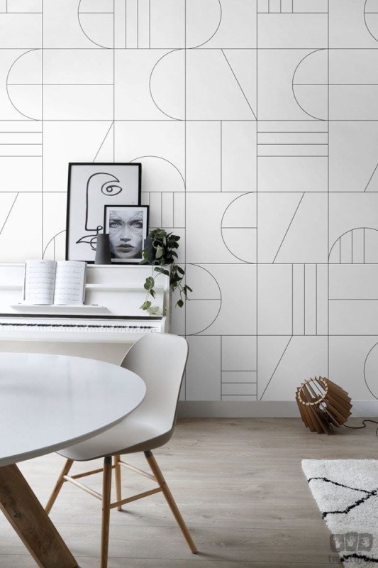 Fototapeta na flizelinie wzór geometryczny kwadraty