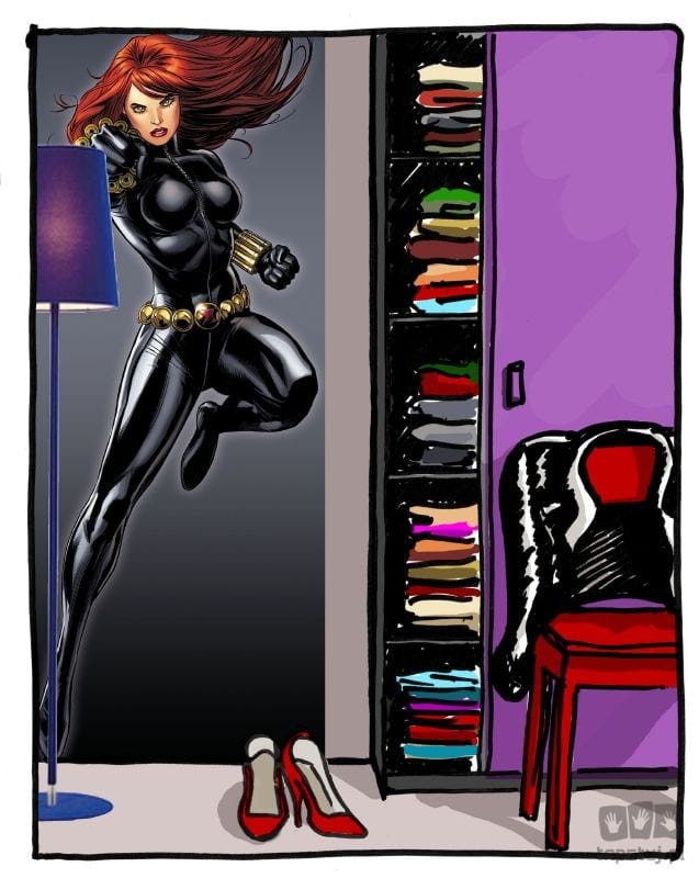 Fototapeta komiksowa Czarna Wdowa