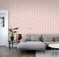 Tapeta z motywem gepardów na różowym tle