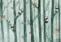 Fototapeta koale i pandy na drzewach 5