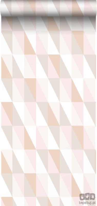 Tapeta wzór geometryczny pastelowe trójkąty flizelina