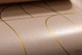 Tapeta wzór geometryczny kwadraty beżowa flizelina