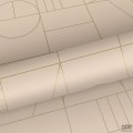 Tapeta wzór geometryczny kwadraty beżowa flizelina