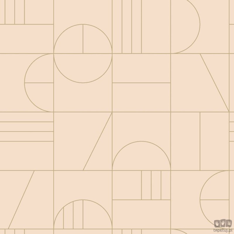 Tapeta wzór geometryczny kwadraty beżowa flizelina