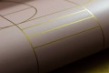 Tapeta wzór geometryczny kwadraty różowa flizelina