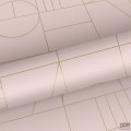Tapeta wzór geometryczny kwadraty różowa flizelina