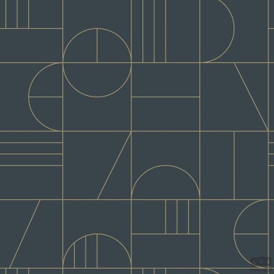 Tapeta wzór geometryczny kwadraty czarna flizelina