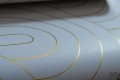 Biała tapeta na flizelinie łuki art deco