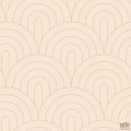 Tapeta na flizelinie łuki art deco pudrowy róż
