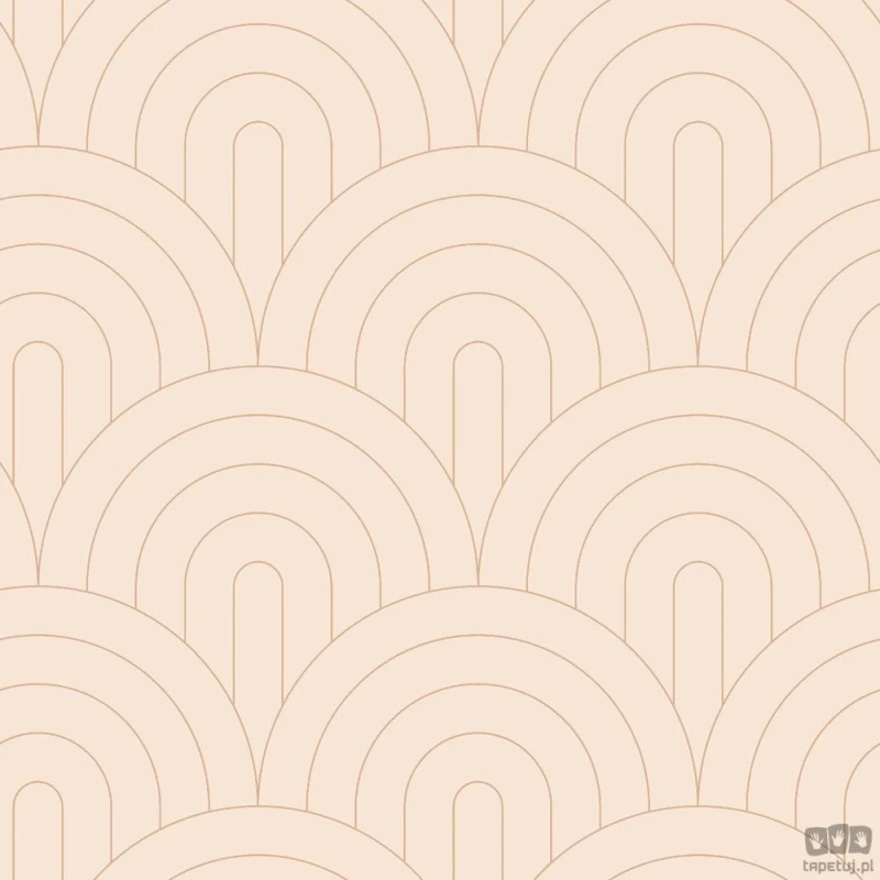 Tapeta na flizelinie łuki art deco pudrowy róż