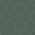 Zielona tapeta na flizelinie geometryczna art deco
