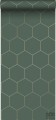 Zielona tapeta na flizelinie geometryczna art deco