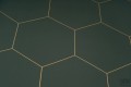 Zielona tapeta na flizelinie geometryczna art deco