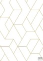 Biała fototapeta złoty wzór geometryczny flizelina