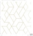 Biała fototapeta złoty wzór geometryczny flizelina