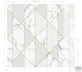 Fototapeta art deco wzór geometryczny marmur flizelina