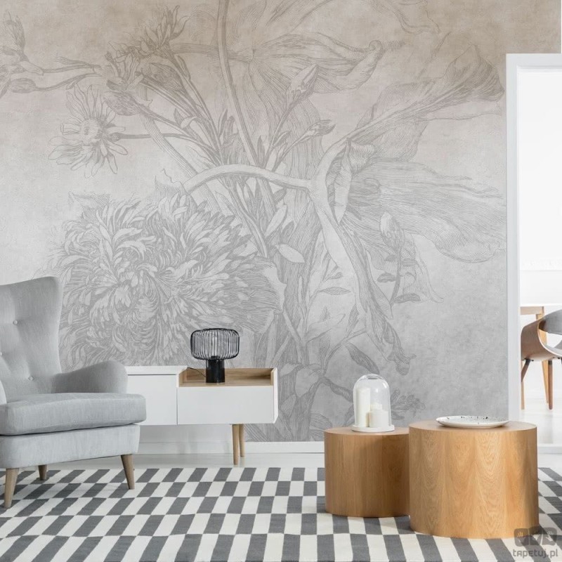 Fototapeta Grey Ombre Flower