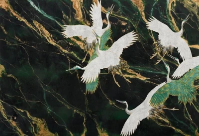 Fototapeta Emerald Tsuru