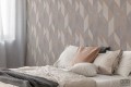 Tapeta w odcieniach taupe z geometrycznym motywem
