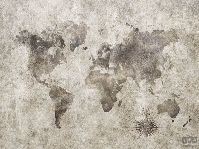 Fototapeta Grunge World Map