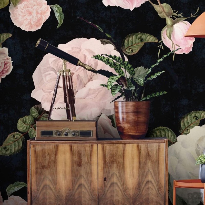 Fototapeta Roses dark blue