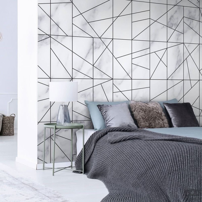 Fototapeta Marble Veins Black