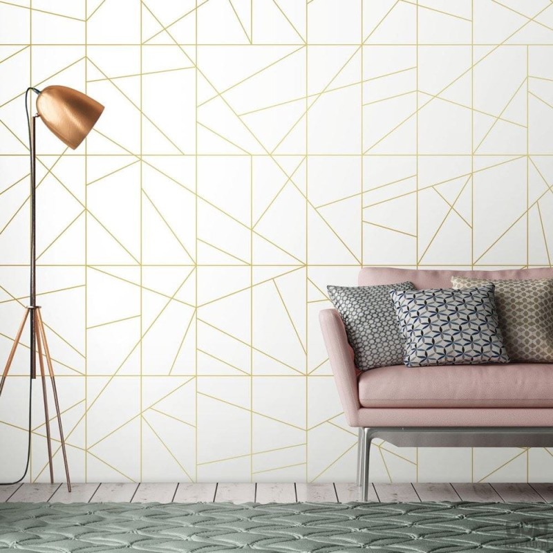 Fototapeta Cant fusion white&gold