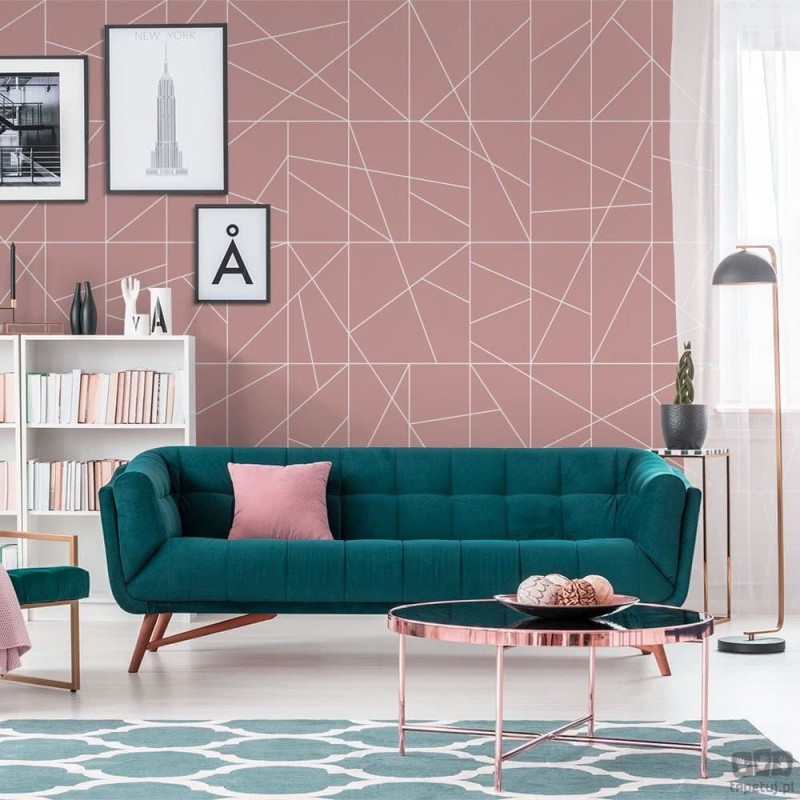 Fototapeta Cant fusion dirty pink&white
